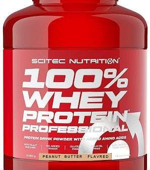 SciTec 100% Whey Protein Professional, Peanut Butter - 2350 grams For Discount