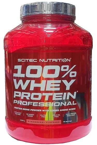 SciTec 100% Whey Protein Professional, Strawberry - 2350 grams Online Hot Sale