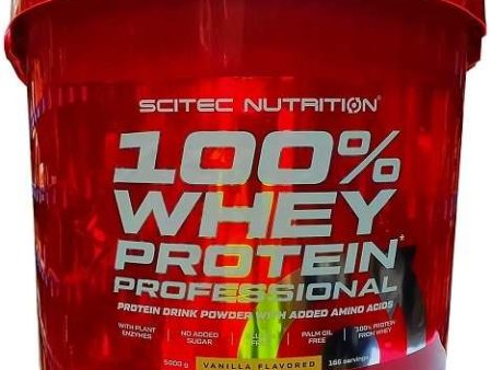 SciTec 100% Whey Protein Professional, Vanilla - 5000 grams Fashion