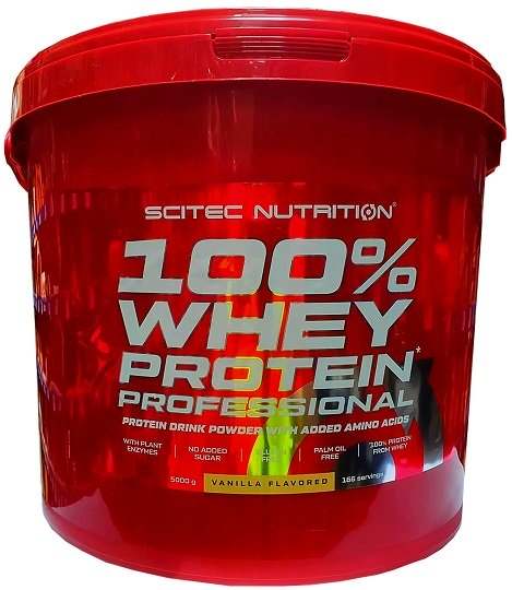 SciTec 100% Whey Protein Professional, Vanilla - 5000 grams Fashion