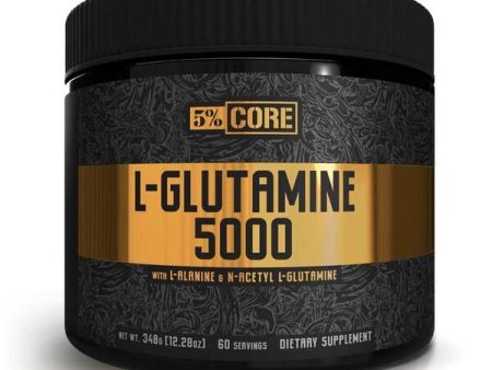 5% Nutrition L-Glutamine 5000 - Core Series, Unflavoured - 348 grams For Discount