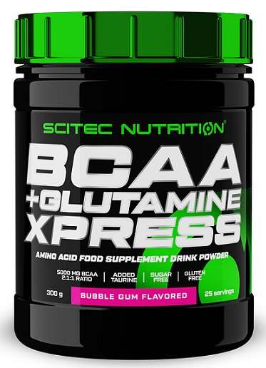 SciTec BCAA + Glutamine XPress, Bubble Gum - 600 grams Online