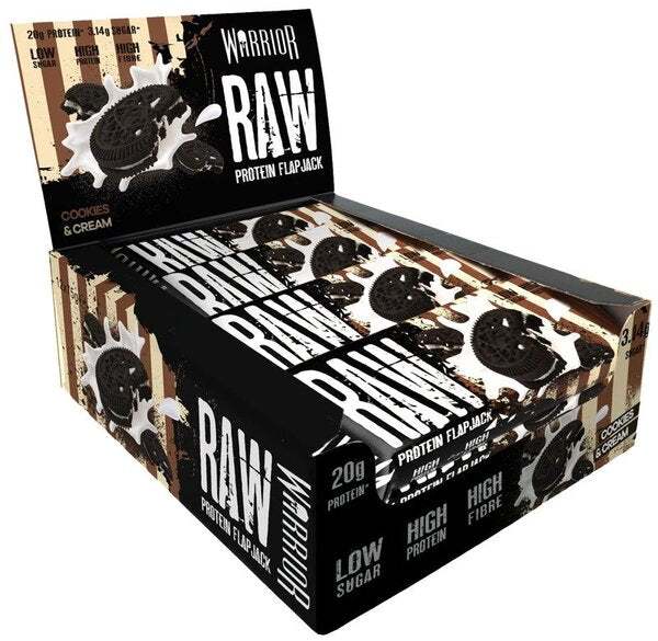 Warrior Raw Protein Flapjack, Cookies & Cream - 12 bars Online Sale