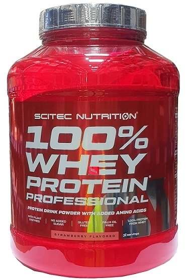 SciTec 100% Whey Protein Professional, Strawberry - 920 grams For Sale