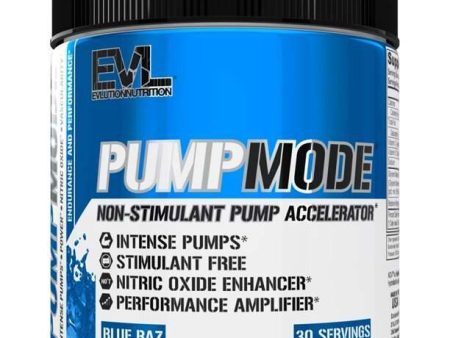 EVLution Nutrition PumpMode Powder, Blue Raz - 183 grams on Sale