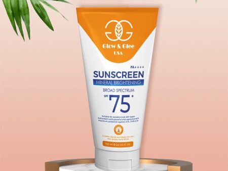 GLOW & GLEE SUNSCREEN MINERAL BIRGHTENING BROAD SPECTRUM SPF 75 Sale