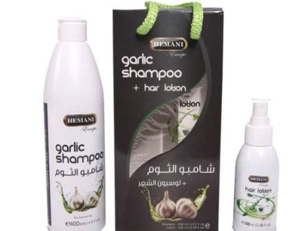 Hemani Garlic Shampoo + Hair Lotion Hot on Sale