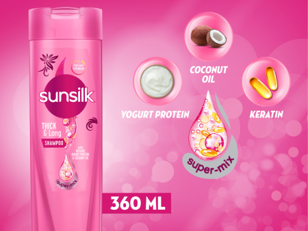 Sunsilk Thick & Long Shampoo - 360ML Hot on Sale