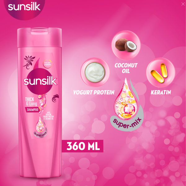 Sunsilk Thick & Long Shampoo - 360ML Hot on Sale