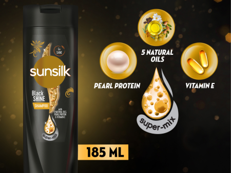 Sunsilk Black Shine Shampoo - 185ML For Discount