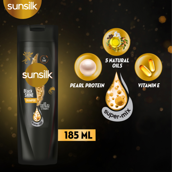 Sunsilk Black Shine Shampoo - 185ML For Discount