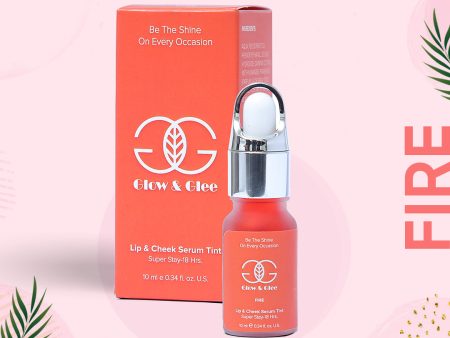 Glow & Glee Lip & Cheek Serum Tint Fire 10ml Discount