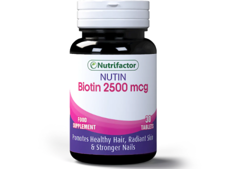 Nutrifactor Nutin (BIOTIN 2500mcg) - 30 Tablets Hot on Sale