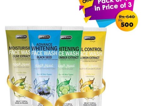 Hemani All In 1 Pack Of 4 In Price Of 3 (Face Wash) Online Sale