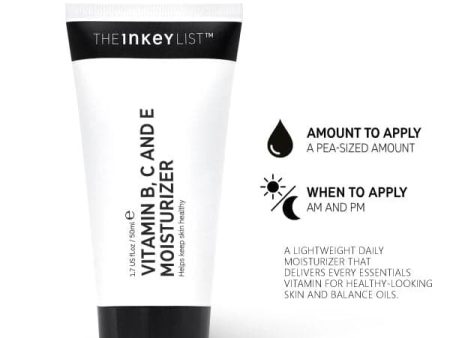 The Inkey List Vitamin B, C & E Moisturizer - 50ml For Sale