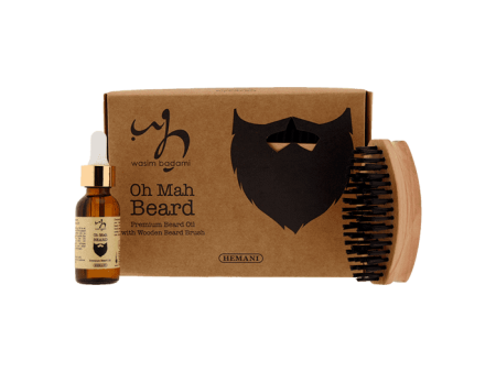 Hemani Premium Beard Oil With Wooden Beard Brush Fashion