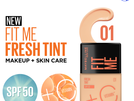 Maybelline New York Fit Me Fresh Tint With SPF 50 & Vitamin C, Natural Coverage Foundation Online